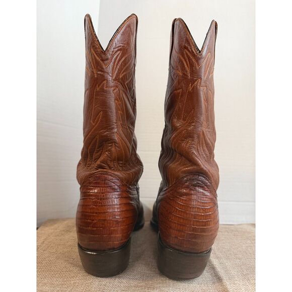 Cedillo GCA Teju Lizard Cowboy Boots Men\'s 9D Brown Exotic Western Mexico main image 5